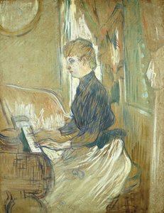 U klavíru, Madame Juliette Pascal v salonu Chateau de Malrome; U klavíru, Madame Juliette Pascal v salonu Chateau de Malrome, 1896 od Henri de Toulouse Lautrec