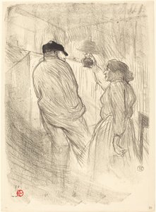 At the Theatre-Libre: Antoine in Worry Au Théatre-Libre: Antoine in Worry, 189 od Henri de Toulouse Lautrec