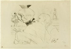 Pár na koncertě v kavárně od Henri de Toulouse Lautrec