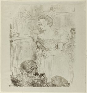 Di ti Fellow, anglický zpěvák v kavárně-koncert od Henri de Toulouse Lautrec