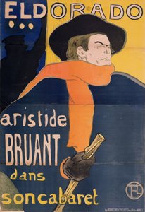 El Dorado: Aristide Bruant, 1892 od Henri de Toulouse Lautrec