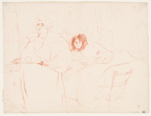 Elles: Frau trägt ein Tablett, Mme. Baron und Mlle. Popo, 1896 von Henri de Toulouse Lautrec