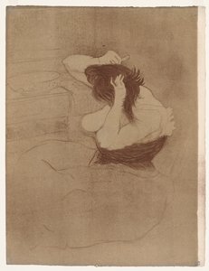 Elles: Žena si česá vlasy od Henri de Toulouse-Lautrec