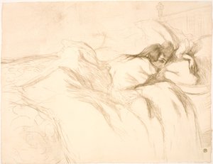 Ležící žena, Budík od Henri de Toulouse Lautrec