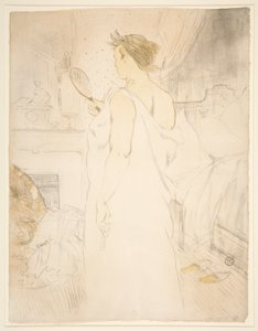 Femme? glace, la glace? hlavní (Woman with Hand Mirror), ze série Elles od Henri de Toulouse-Lautrec