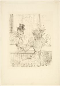 V baru Picton (americký bar), rue Scribe od Henri de Toulouse-Lautrec