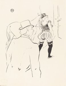 In the Wings of the Folies-Bergere: Paní Lona Barrison se svým manažerem a manželem, 1895. od Henri de Toulouse Lautrec