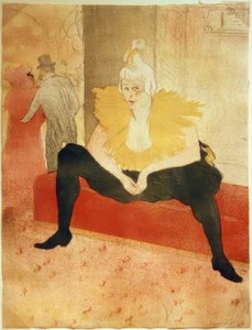 Clowness, sedí od Henri de Toulouse Lautrec