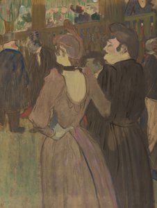 La Goulue a její sestra od Henri de Toulouse Lautrec