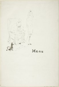 Nahá dívka: Menu od Henri de Toulouse Lautrec