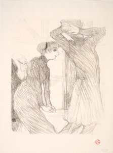 Lugné Poë a Berthe Bady in Beyond Human Forces od Henri de Toulouse Lautrec