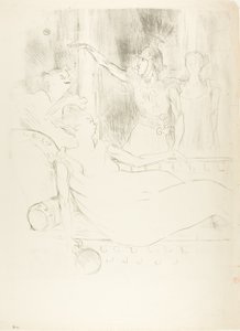 Madame Simon-Girard, Brewer and Guy v La belle Hélène od Henri de Toulouse-Lautrec