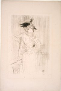 Slečna Marcelle Lenderová, stojící od Henri de Toulouse-Lautrec