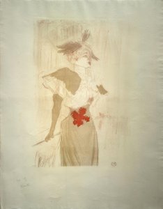 Slečna Marcelle Lenderová, stojící od Henri de Toulouse Lautrec