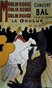 Moulin Rouge: La Goulue - 1891 - 191 × 117 cm - barevná litografie od Henri de Toulouse Lautrec