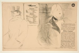 Oscar Wilde a Romain Coolus (Oscar Wilde a Romain Coolus) od Henri de Toulouse Lautrec