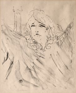 Portréty herců a hereček: Třináct litografií: Sarah Bernhardt, 1898. od Henri de Toulouse Lautrec