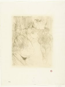 Portrét herečky Marcelle Lender, která se klaní publiku Pozdrav věřitele od Henri de Toulouse Lautrec