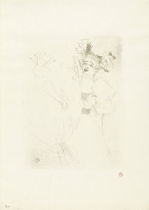 Portrétní van herečka Marcelle Lender v opeře Chilpéric Věřitel zepředu v Chelpéric od Henri de Toulouse Lautrec