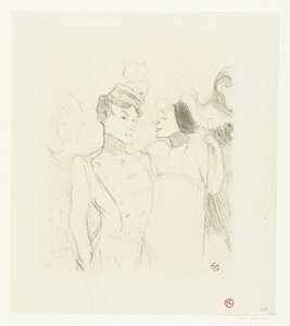 Portrét hereček Marcelle Lender a Eve Lavallière v revue v Théâtre des Variétés Lender a Lavalliere od Henri de Toulouse Lautrec