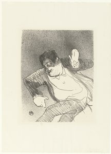 Portret van komiek Caudieux tančí v kasinu Petit Kasino Caudieux Petit Koncertní kavárna (název série) od Henri de Toulouse Lautrec