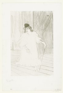 Portrét zpěvačky Cecy Loftusové na jevišti v divadle Cecy Loftusová od Henri de Toulouse Lautrec