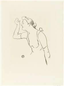 Portrét zpěvačky Pauly Brebion Koncert v Le cafe (název série) od Henri de Toulouse Lautrec