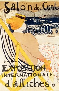Plakát propagující „Mezinárodní výstavu plakátů“, Paříž, kolem roku 1896 (barevné lito) od Henri de Toulouse Lautrec