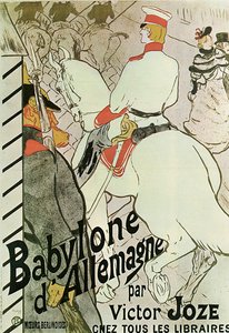 Plakát ke knize Babylone dAllemagne od Victora Joze, 1894.