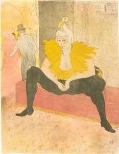 Sitzende Clownin von Henri de Toulouse Lautrec