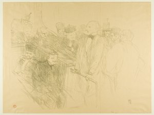 The Arton Trial, Ribot Giving Evidence (druhá deska) od Henri de Toulouse Lautrec