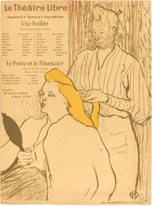 Kadeřník - program pro divadlo-Libre od Henri de Toulouse Lautrec