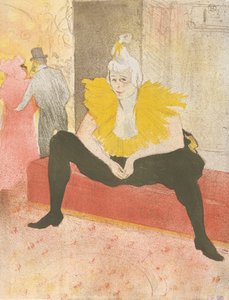 Sedící šaška Mademoiselle Cha-u-ka-o ze série Elles, 1896., 1896. od Henri de Toulouse Lautrec