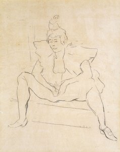 Sedící klaun; La Clownesse Assise od Henri de Toulouse Lautrec