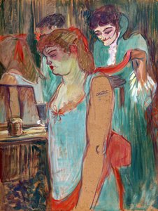 Die tätowierte Frau oder Die Toilette - von Henri de Toulouse Lautrec (Toulouse-Lautrec)(1864-1901)
