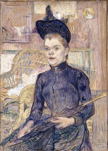 Die Frau mit dem schwarzen Hut, Taube Berthe von Henri de Toulouse Lautrec