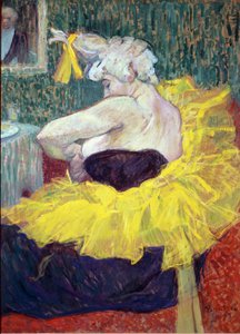 Klaun Cha U Kao, umělec v Moulin Rouge - olej na kartonu od Henri de Toulouse Lautrec