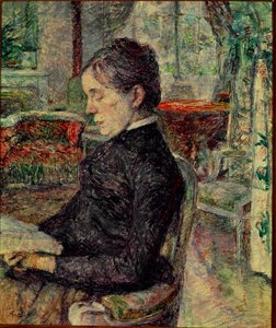 Matka malíře v Salonu v Malrome. Obraz Henri de Toulouse-Lautrec (Toulouse Lautrec od Henri de Toulouse Lautrec