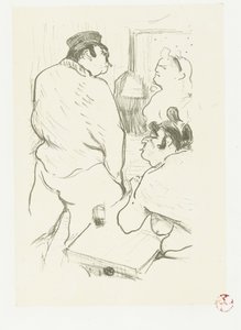 Dvě ženy a muž v nevěstinci La Terror de Grenelle od Henri de Toulouse Lautrec