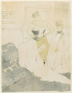 Frau, die ihr Korsett anpasst, 1896 von Henri de Toulouse Lautrec