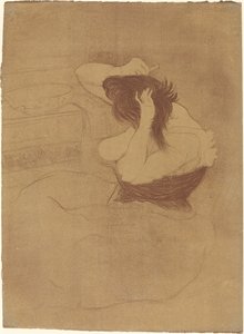 žena česání vlasů od Henri de Toulouse Lautrec