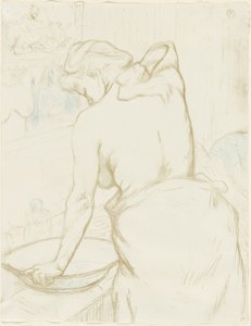 Žena mytí – toaleta, talíř pět od Elles od Henri de Toulouse-Lautrec