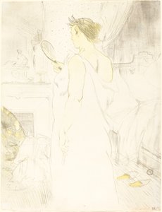 Žena u zrcadla od Henri de Toulouse Lautrec