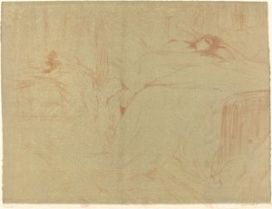 Žena na zádech od Henri de Toulouse Lautrec