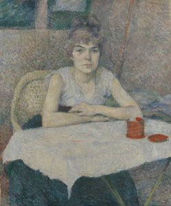 Mladá žena u stolu „Poudre de riz“ od Henri de Toulouse Lautrec