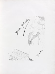 Yvette Guilbert-Anglická série: Frontispiece od Henri de Toulouse-Lautrec