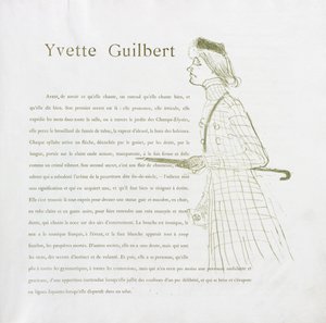 Yvette Guilbert-Francouzská řada: č. 1 od Henri de Toulouse-Lautrec