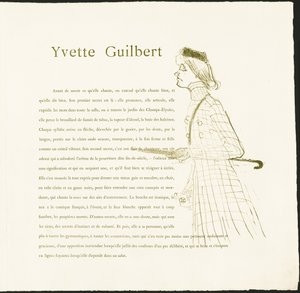 Yvette Guilbert od Henri de Toulouse-Lautrec