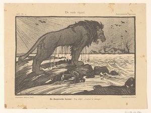 Karikatura bouřkové povodně z roku 1906 The Old Enemy (titul na předmětu) od Henricus