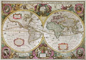 Nová mapa země a vody celé Země, 1630